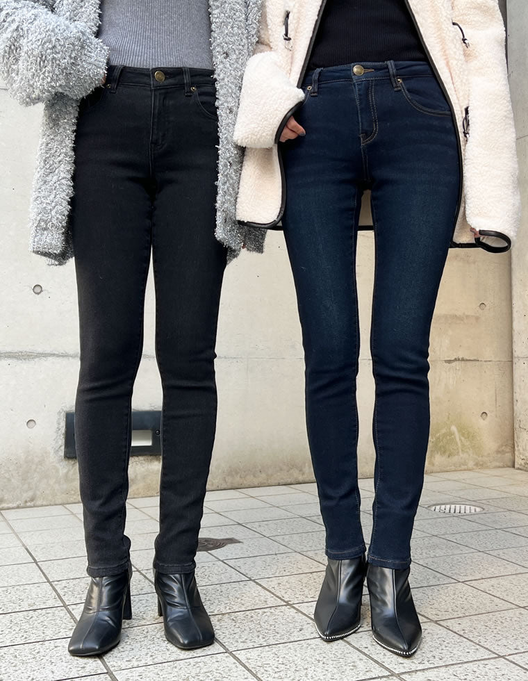 裏起毛ストレッチスキニーデニムパンツ[mb]