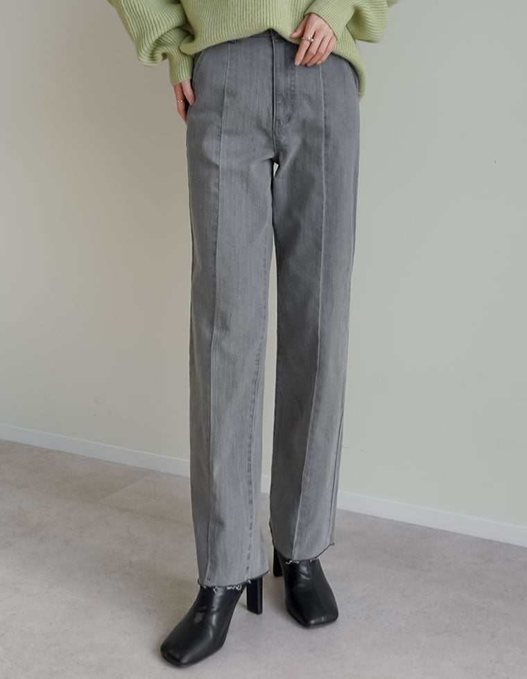 バックベンツストレートリサイクルデニム