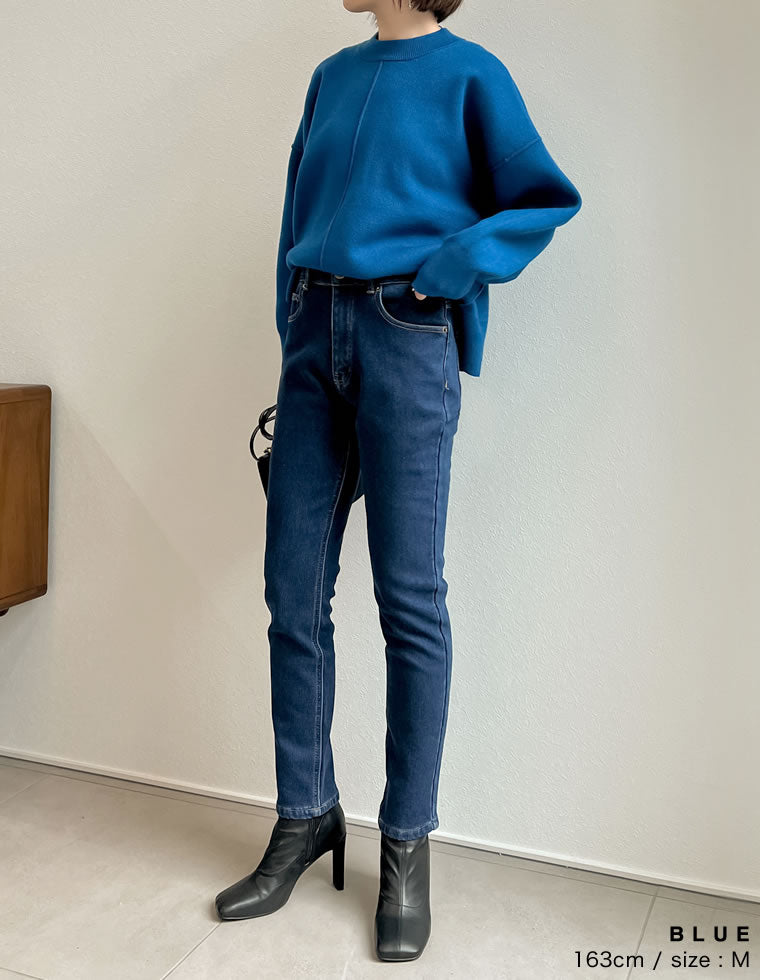 裏フリースストレッチスキニーデニムパンツ