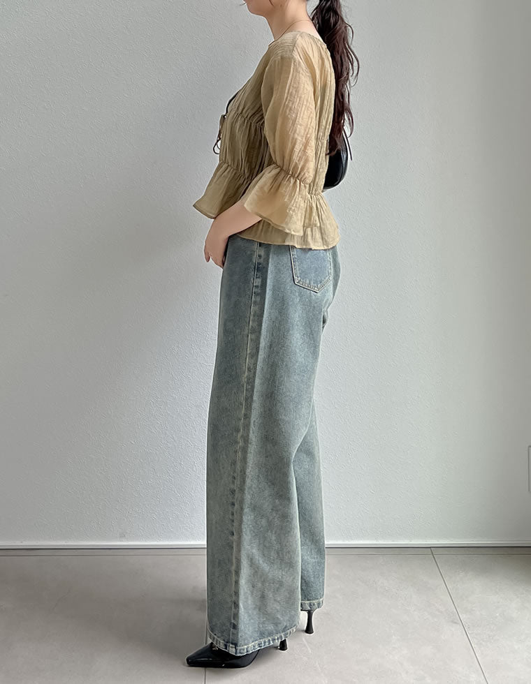 オーバーダイルーズデニムパンツ