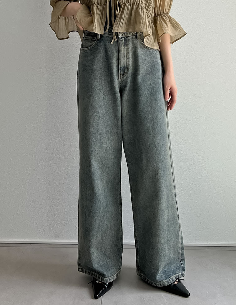 オーバーダイルーズデニムパンツ