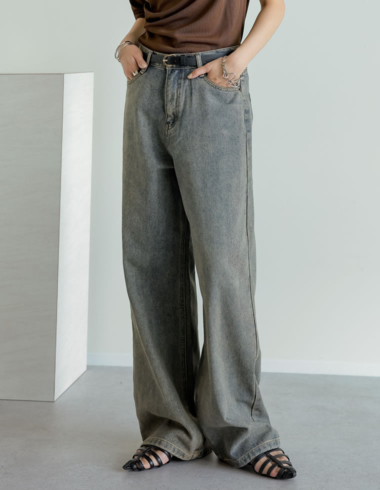 オーバーダイルーズデニムパンツ