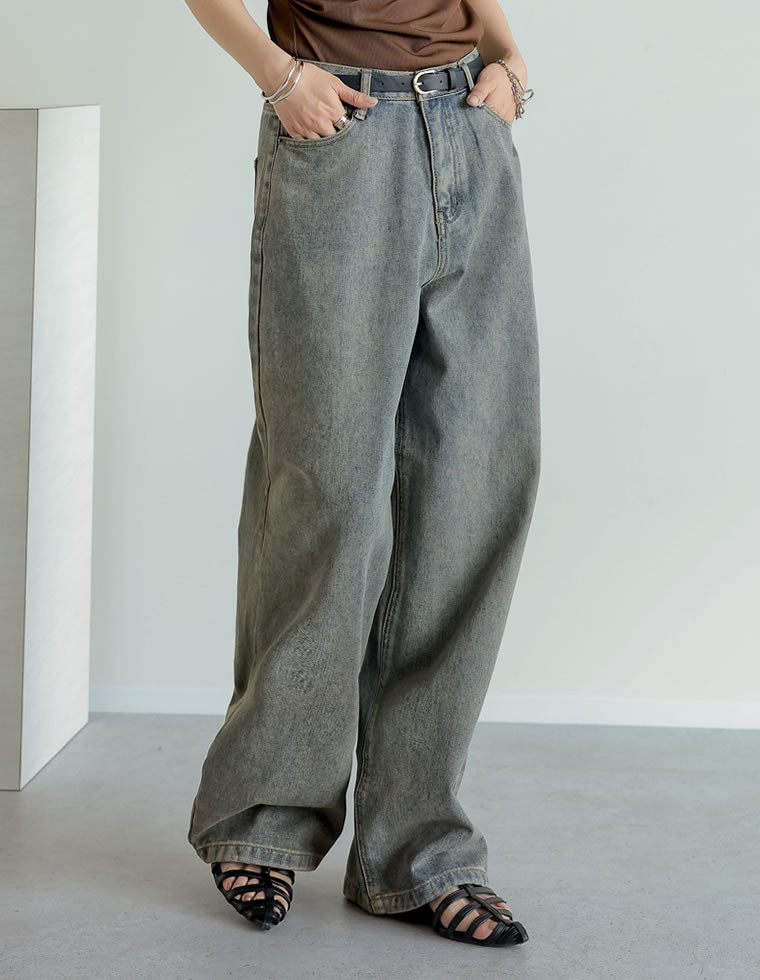 オーバーダイルーズデニムパンツ