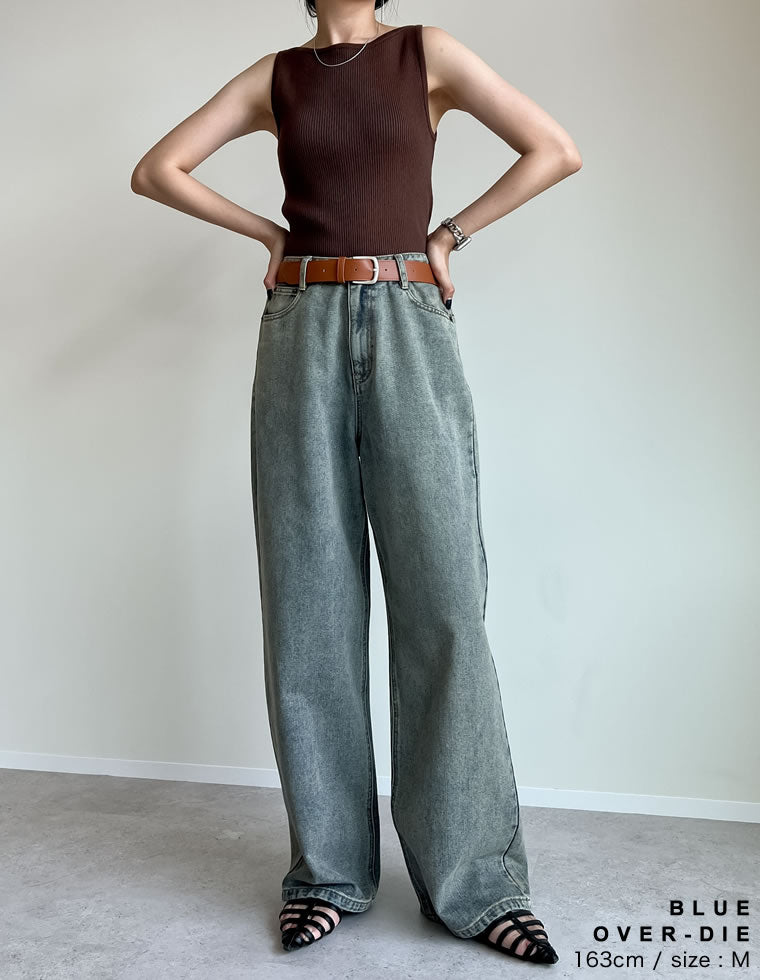 オーバーダイルーズデニムパンツ